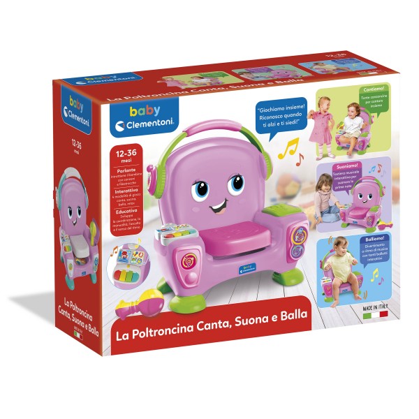 Gioco Clementoni La Poltroncina Canta, Suona e Balla Rosa