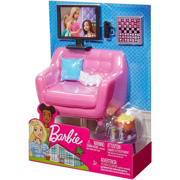 Accessori per Casetta Barbie Soggiorno con Gattino