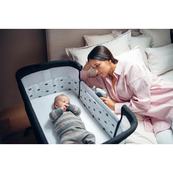 Culla Co-Sleeping MoMi Revo Grigio Chiaro