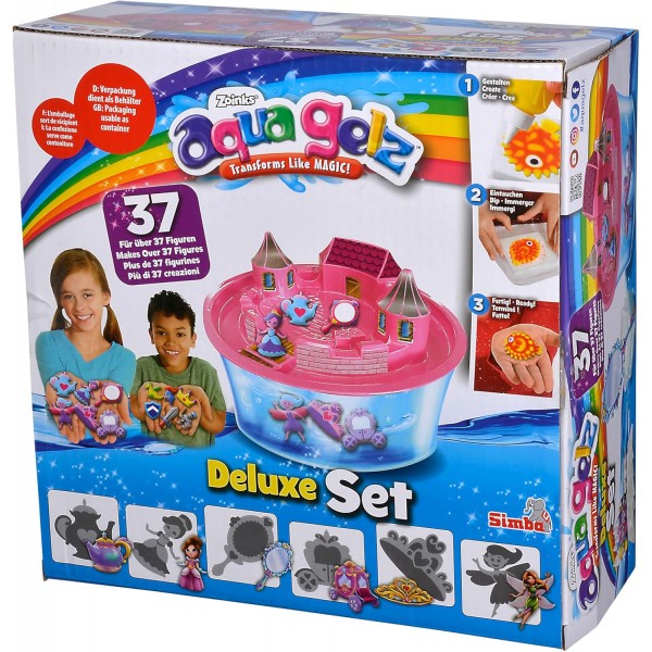 Simba Aqua Gelz Deluxe Set fai da te-8 bottiglie di gel colorato