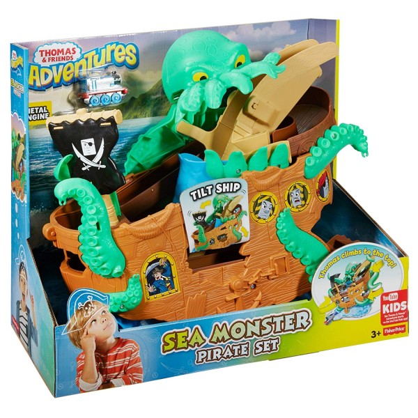 Nave dei Pirati Fisher Price Trenino Thomas Sea Monster