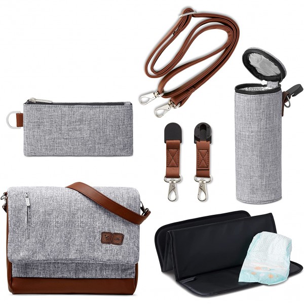 Borsa Fasciatoio ABC Design Diaper Bag Urban Graphite Grey