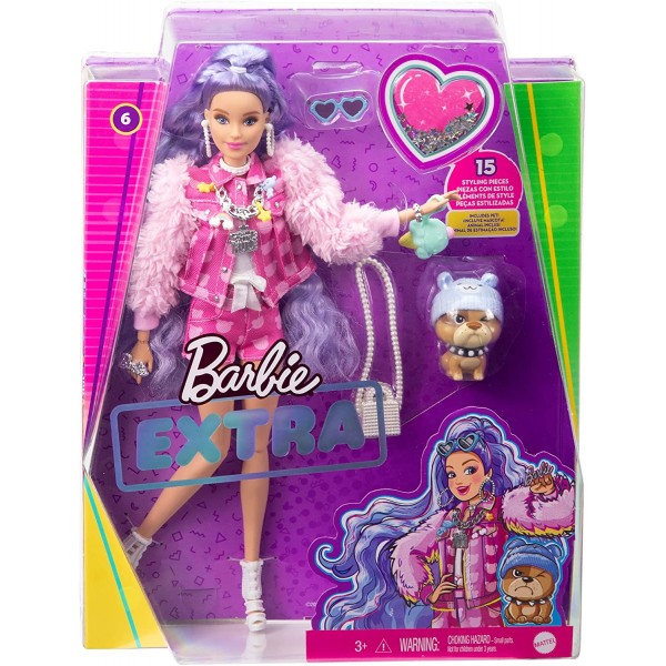 Bambola Barbie Extra N.6 con 15 Accessori