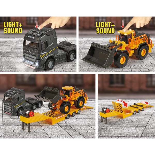 Camion con Rimorchio Ruspa Majorette Volvo Truck + Wheel Loader