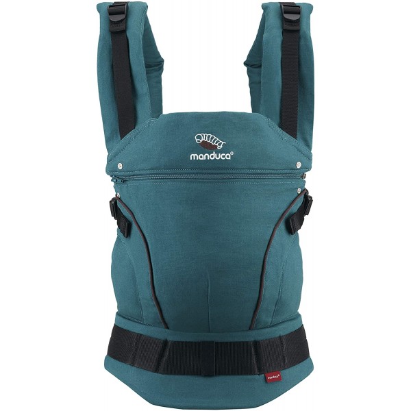 Marsupio Manduca First Baby Carrier Pure Cotton Petrol Blue / Brown