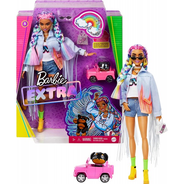 Bambola Barbie Extra N.5 con 15 Accessori