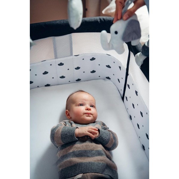 Culla Co-Sleeping MoMi Revo Grigio Chiaro