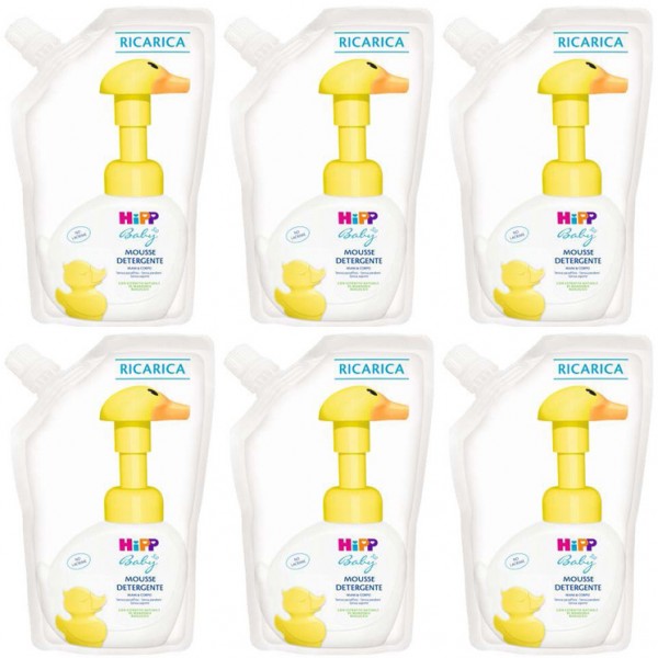 Kit Ricarica Hipp Baby per Mousse Detergente 6 confezioni da 250ml