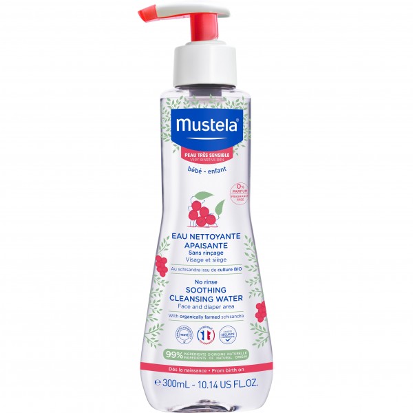  Fluido Detergente senza Risciacquo Mustela Pelli Sensibili 300ml