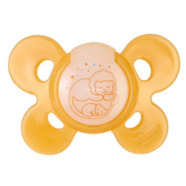 Succhietto Chicco Physio Comfort Silicone Arancione 12m+ Luminescente