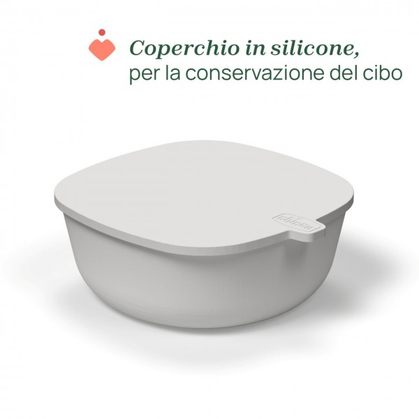 Ciotola con Coperchio Chicco Rosa 6m+