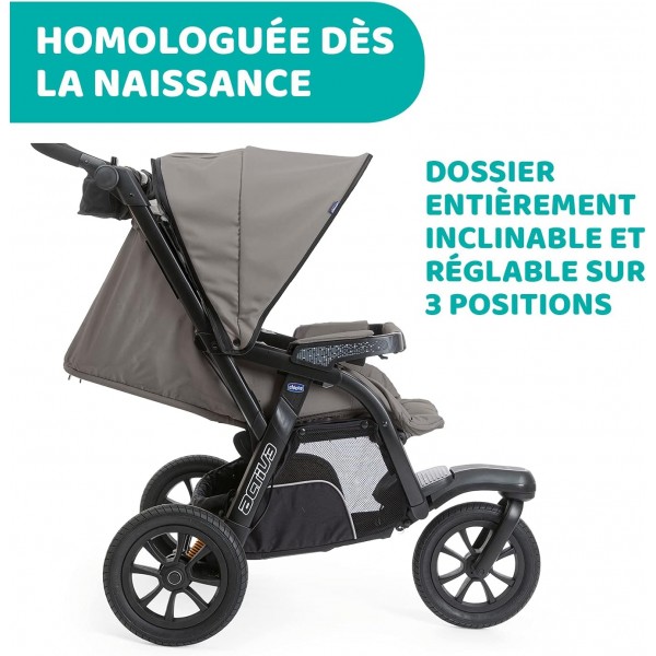 Passeggino Chicco Activ3 Jet Black