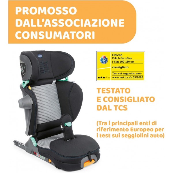 Seggiolino Auto Chicco Fold&Go i-Size Air Black (100-150 cm)