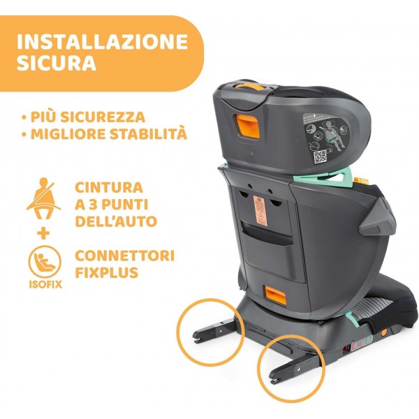 Seggiolino Auto Chicco Fold&Go i-Size Air Black (100-150 cm)