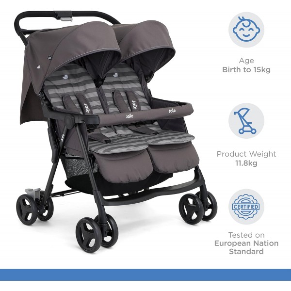 Passeggino Gemellare Joie Aire Twin Dark Pewter