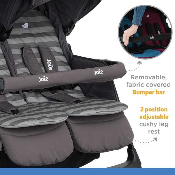 Passeggino Gemellare Joie Aire Twin Dark Pewter