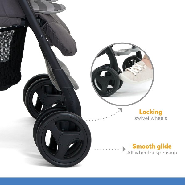 Passeggino Gemellare Joie Aire Twin Dark Pewter
