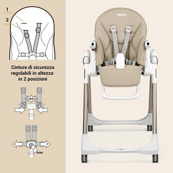 Seggiolone Peg Perego Prima Pappa Follow Me Ice