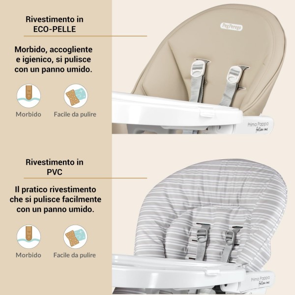 Seggiolone Peg Perego Prima Pappa Follow Me Ice