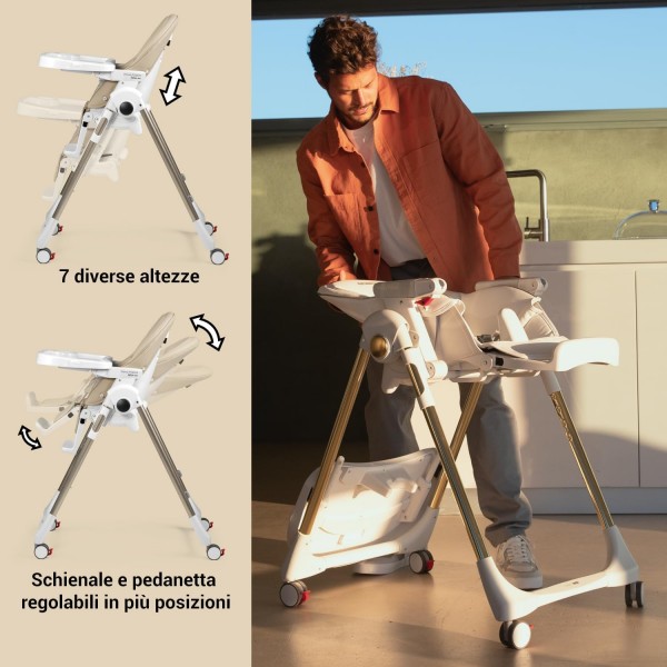 Seggiolone Peg Perego Prima Pappa Follow Me Ice