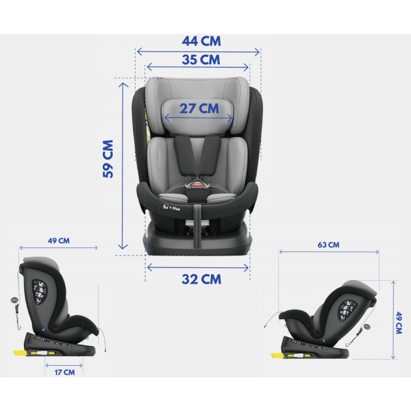Seggiolino Auto Kiby Isofix Comfy-Fix 360&deg; i-Size (40&ndash;150 cm)