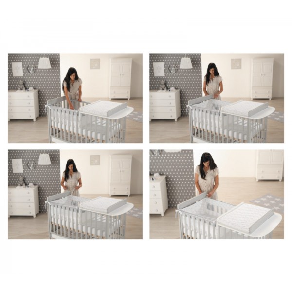 Kit Culla Riduttore Azzurra Design per Lettino Bianco/Grigio