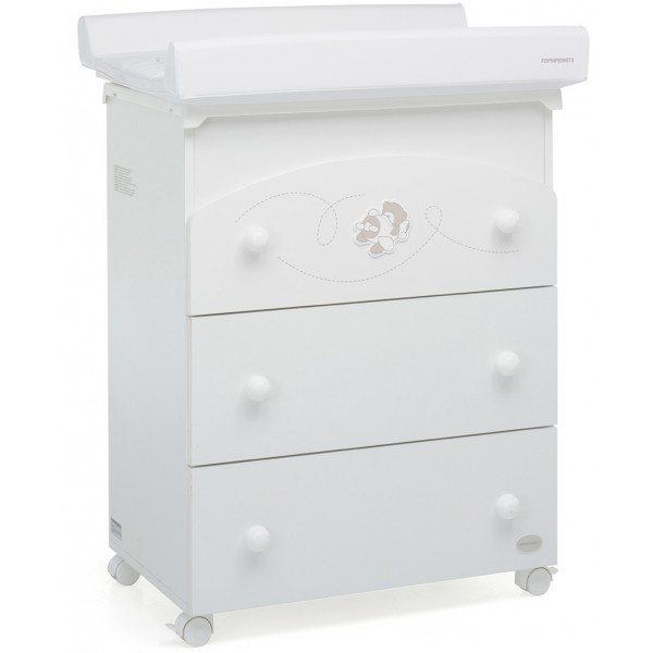 Cassettiera Fasciatoio Foppapedretti Babyfly Bianco