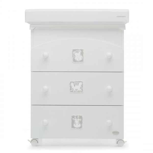 Cassettiera Fasciatoio Foppapedretti Babyzoo Bianco