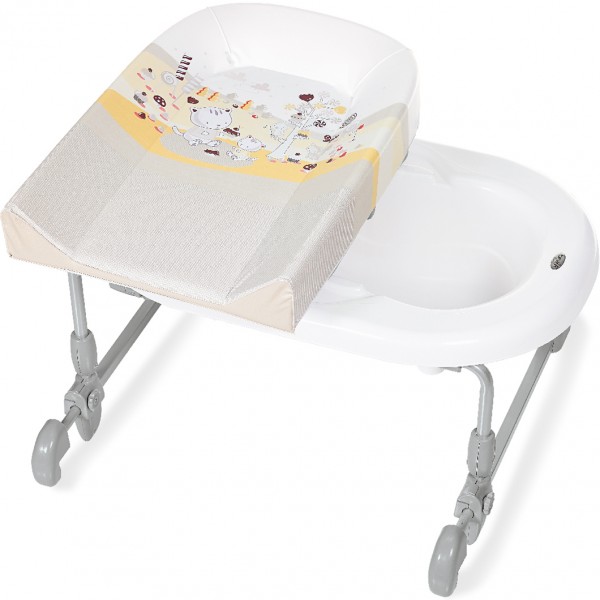 Bagnetto Fasciatoio Reversibile Brevi Bagnotime Plouf Plouf Caramel