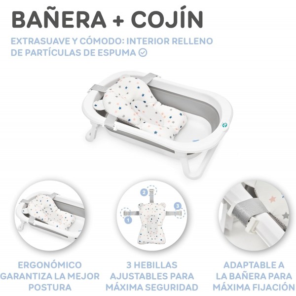 MS Innovaciones Bagnetto Flex Grigio + Cuscino Stelle