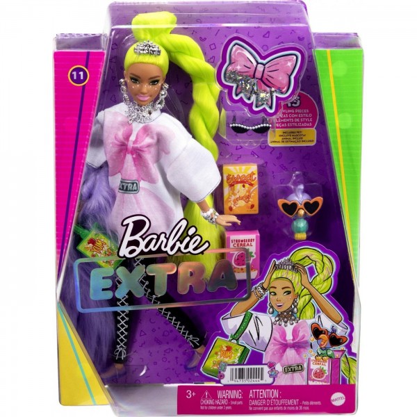 Bambola Barbie Extra N.11 con 15 Accessori