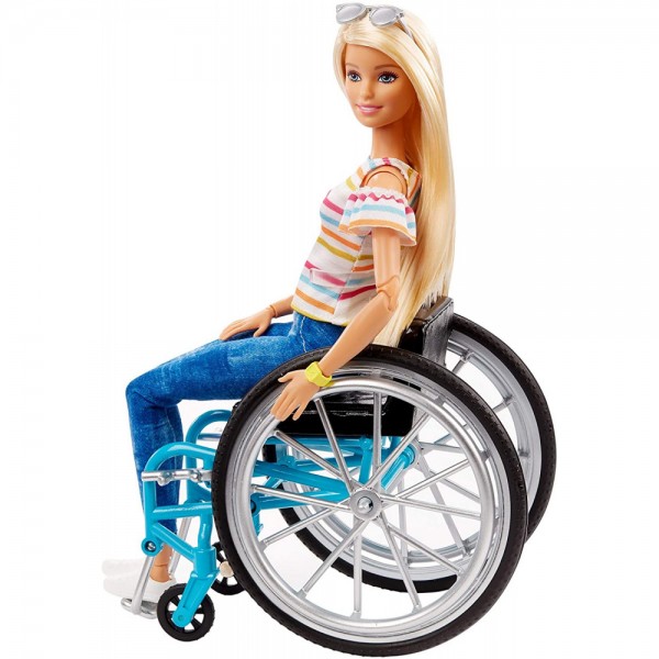 Bambola Barbie Fashionistas 132 Sedia a Rotelle 