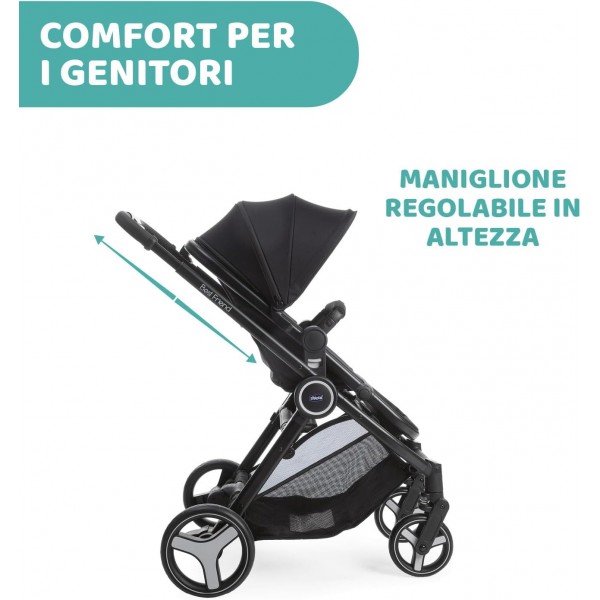 Trio Chicco Best Friend Pro Light Black Re_Lux con Seggiolino Auto Kory Black