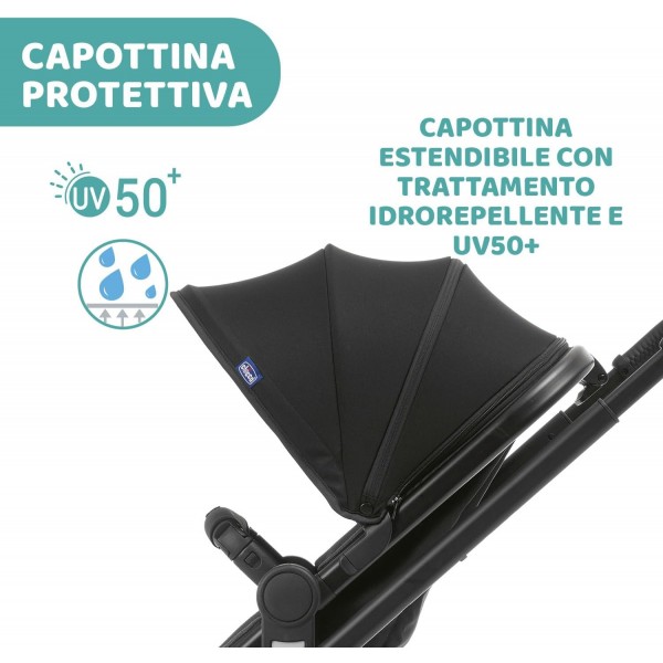 Trio Chicco Best Friend Pro Light Black Re_Lux con Seggiolino Auto Kory Black
