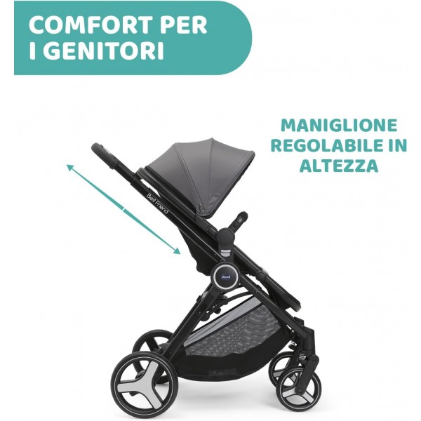 Trio Chicco Best Friend Pro Light Desert Taupe con Seggiolino Auto Kory i-Size Black