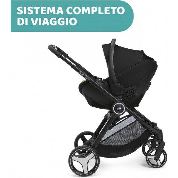 Trio Chicco Best Friend Pro Light Desert Taupe con Seggiolino Auto Kory i-Size Black