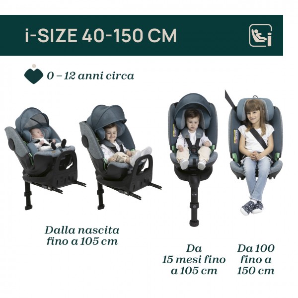 Seggiolino Auto Chicco Bi-Seat i-Size Air Black (40-150 cm)