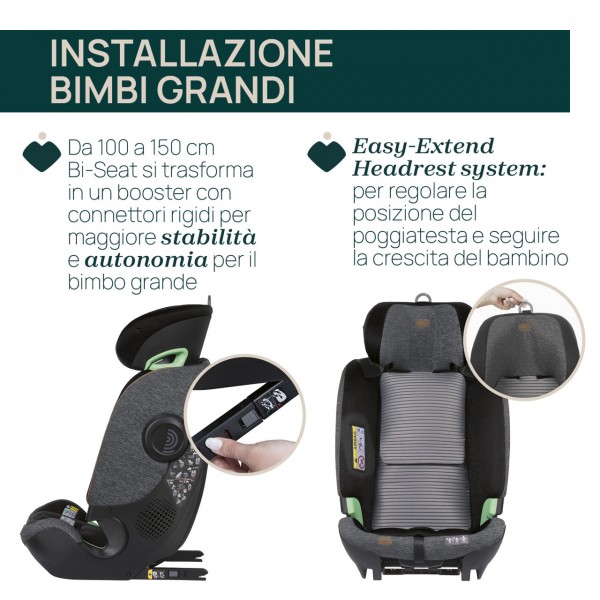 Seggiolino Auto Chicco Bi-Seat i-Size Air Black (40-150 cm)