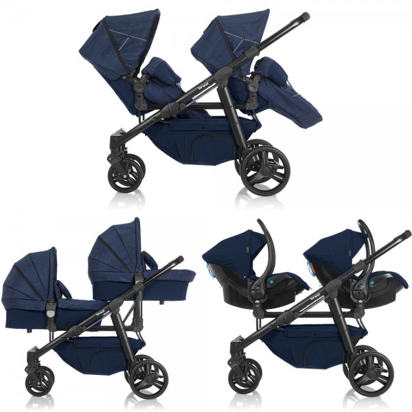 Trio Gemellare Brevi Ovo Twin Blue Jeans