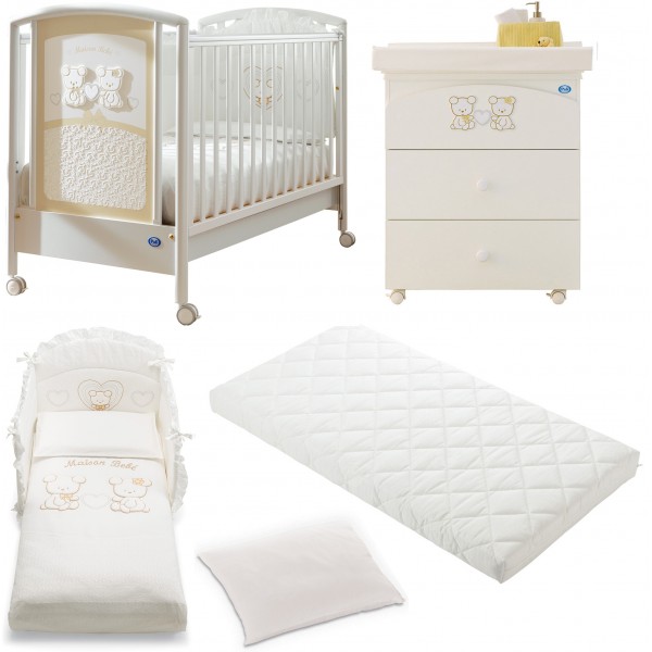 Cameretta Pali Smart Maison Bebe Bianco Beige
