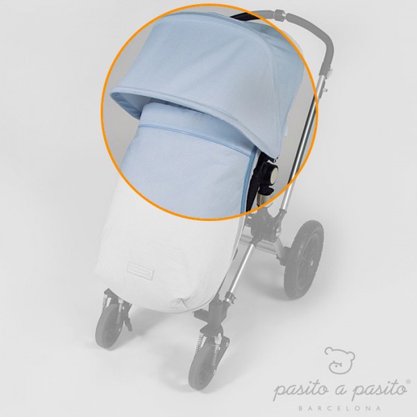Cappotta per Passeggino Bugaboo Camaleon Quadro Celeste /
