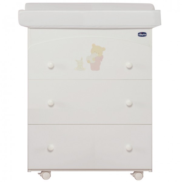 Cassettiera Fasciatoio Chicco Silver Cuor di Coniglietto