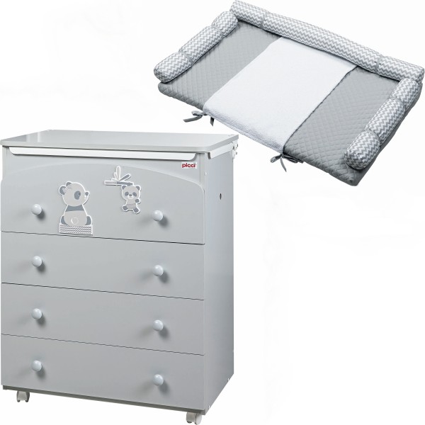 Cassettiera Fasciatoio Picci 4 Cassetti Bo-Bo Grigio
