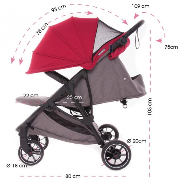 Passeggino Baby Monsters Alaska Nero