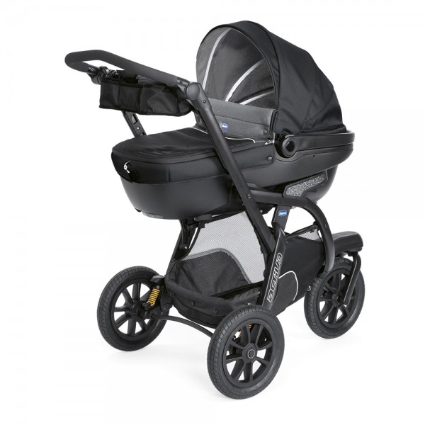 Trio Chicco Activ3 Jet Black + Kit Auto