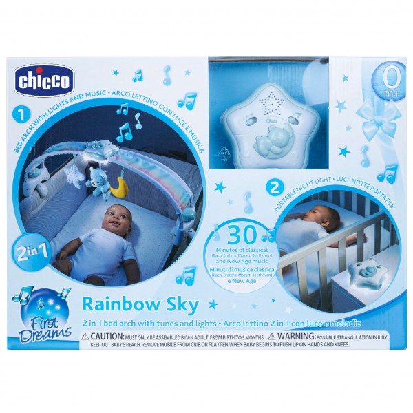 Arco Lettino Chicco Rainbow Sky Blu