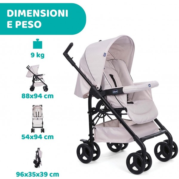 Trio Chicco Sprint Black Sandshell