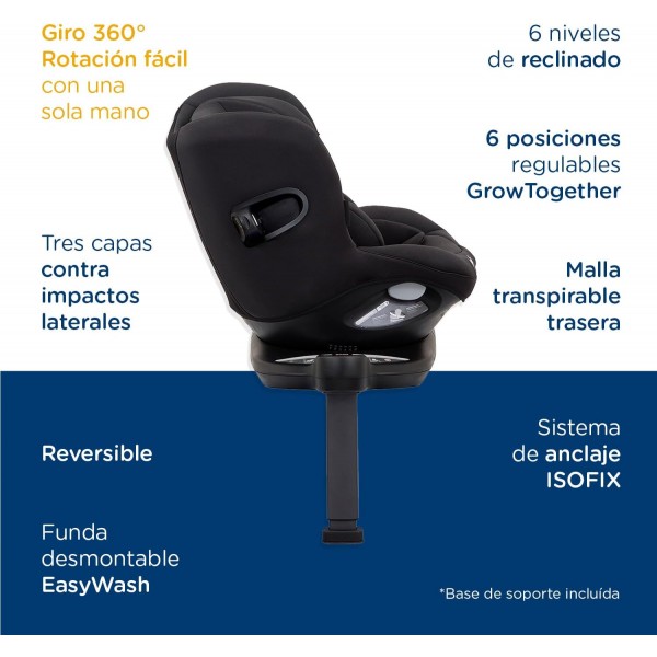 Seggiolino Auto Joie i-Spin 360 Coal