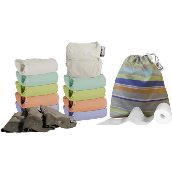 Pop-in Confezione 20 Pannolini Ecologici Lavabili Microfibra Close Parent Pastello