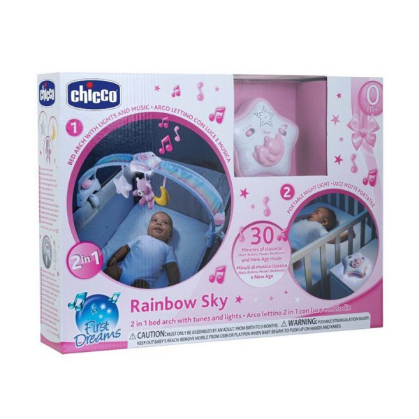 Arco Lettino Chicco Rainbow Sky Rosa